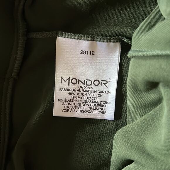 Mondor Size S Green & Orange Stretch Knit Pants with Tie Belt NWT Yoga Athletic - Picture 3 of 10